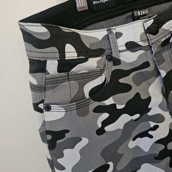 Camouflage Slim Taper Fit Jeans - Picture 7 of 11